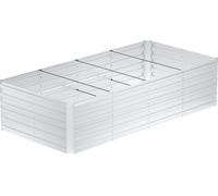 JOIEYOU 240x120x58cm Bac à fleurs en métal pour parterres surélevés, 1730L Acier galvanisé pour parterres de jardin, parterres rectangulaires à construire soi-même, bac à plantes d'extérieur pour légu