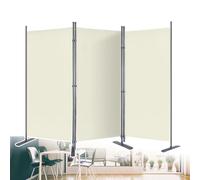 JOIEYOU 275 x 180 cm Paravent, Séparateur Jardin 3 pièce avec Pieds Plats Anti-UVPour Bureaux Balcons, Intérieur et Extérieur Beige