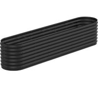 JOIEYOU 300x60x60cm Bac à fleurs en métal pour parterres surélevés, 850L Acier galvanisé Bac de jardin, elliptique à construire soi-même, bac à plantes extérieur pour légumes fleurs fruits herbes arom