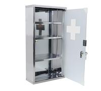 JOIEYOU Armoire à pharmacie en acier inoxydable avec 4 compartiments - 30 x 12 x 57,5 cm