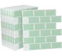 JOIEYOU Autocollants pour carrelage 30x30cm 3D Carreaux adhésifs Dos de cuisine Vinyle autocollant Imperméable aux éclaboussures Carrelage mural Film pour carrelage pour cuisine Salle de bain Décorati