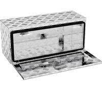 JOIEYOU Boîte à outils en aluminium Boîte de rangement pour camion avec serrure et clés Boîte à outils sous la caisse Boîte de rangement étanche et verrouillable pour voitures et remorques Véhicules u