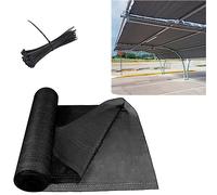 JOIEYOU Brise-vue en polyéthylène haute densité 150 g/m² - Résistant aux UV - Pour balcon, jardin, terrasse - Brise-vue - Bord ouvert - Avec serre-câbles - Anthracite - 1,5 x 25 m
