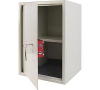 JOIEYOU Coffre-fort Coffre-fort de meubles avec serrure à double panneton Coffre-fort mural avec 2 clés et vis de fixation Coffre-fort d'armoire Coffre-fort d'argent pour la maison, 35 x 50 x 31 cm