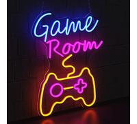 JOIEYOU Enseigne néon Gaming Enseigne lumineuse néon Luminosité réglable Décoration murale LED Gaming avec câble USB Enseigne LED Néon Sign pour salle de jeux, Game Room,