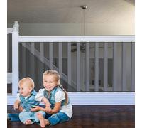 JOIEYOU Filet de protection pour escaliers Filet de sécurité pour enfants 450x91 cm Filet de protection pour escaliers Filet de sécurité pour balcons avec attaches-câbles, cordes en nylon et autocolla
