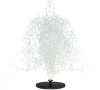 JOIEYOU Fontaine solaire Fontaine solaire d'extérieur 1.4W avec 4 jets Pompe de bassin pour étang Bain d'oiseaux Piscine Jardin (Rond)