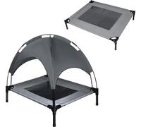 JOIEYOU Lit pour chien avec baldaquin Lit pour chien Outdoor 2 en 1 Lit pour animal de compagnie Canapé pour chien Rehaussé Lit pour chat pour chats et petits grands chiens, 76x76x61cm