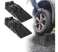 JOIEYOU Lot de 2 rampes d'accès en plastique pour voiture - Rampe de chargement jusqu'à 2,5 tonnes - Plateforme élévatrice avec protection contre les débordements - Plateforme de levage - Rail de