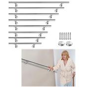 JOIEYOU Main courante en acier inoxydable 80 cm pour escaliers, main courante murale, support mural pour l'intérieur et l'extérieur, balustrade pour balcon