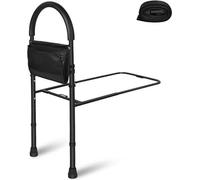 JOIEYOU Relève-personne Barrière de lit pour personnes âgées Réglable en hauteur Poignées de lit Aide à l'accès Barrière de lit en métal pour femmes enceintes et personnes handicapées jusqu'à 150kg