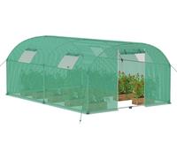 JOIEYOU Serre en film plastique 3x4 m Tunnel de culture Serre à tomates Serre à tomates 12 m² avec 4 fenêtres Serre Toit de tomate Serres de jardin pour la culture et les plantes
