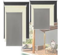 JOIEYOU Store d'obscurcissement Thermorollow Store d'obscurcissement Store vertical Store extérieur Store balcon Store à tirage latéral Protection contre la chaleur Protection solaire pour fenêtres -