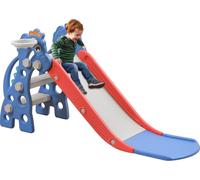 JOIEYOU Toboggan pour enfants 3 en 1 Set, Toboggan jouet pour enfants Indoor Outdoor avec panier de basket, pour Max 50KG à partir de 1-6 ans enfants (Type A)