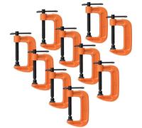 JOIKIT Lot de 10 mini pinces en C de 60 mm avec vis réglable pour soudure, travail du bois, orange