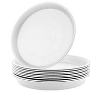 JOIKIT Lot de 10 soucoupes Blanches de 30 cm pour Pot de Fleurs en Plastique, Ronde Soucoupe Pot Fleur 30 cm Blanc pour Plantes d'intérieur et d'extérieur