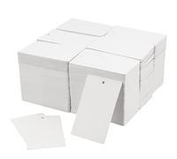 JOIKIT Lot de 2 000 étiquettes vierges blanches de 4,3 x 7,3 cm, étiquettes à suspendre en papier blanc avec trou, étiquettes de prix en papier, étiquettes cadeaux pour boutique, vente au détail