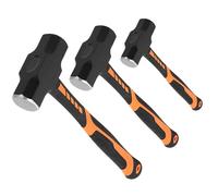 JOIKIT Lot de 2 marteaux de forage/fissuration avec tête en acier forgé et poignée de réduction des chocs, construction solide pour travaux de démolition