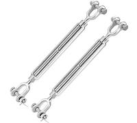 JOIKIT Lot de 2 tendeurs à mâchoire et mâchoires en acier galvanisé M10 de 30,5 cm de diamètre fileté de 9,5 mm pour câble métallique, limite de charge de travail de 1,587,6 kg