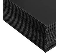 JOIKIT Lot de 24 feuilles en plastique ondulé noir imperméable pour panneaux de pelouse de jardin légers pour ventes de garage, remises de diplômes, décoration de fête