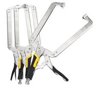 JOIKIT Lot de 3 pinces de verrouillage en C de 45,7 cm, pince de soudage, pince en C avec coussinets pivotants, pince en C pour menuiserie, soudage, équipement électrique