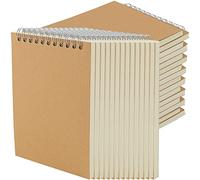 JOIKIT Lot de 30 carnets de croquis à spirales A6, 10,2 x 14,9 cm, petits blocs de steno vierges avec couverture en kraft, carnet à spirales pour croquis, gribouillage, peinture, 60 feuilles/120 pages, marron