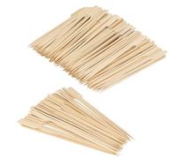 JOIKIT Lot de 300 brochettes en bambou naturel de 21 cm, pique a brochette bambou avec une large surface de préhension pour barbecue, légumes, viande, fruits
