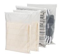 JOIKIT Lot de 40 sacs de rangement en plastique transparent givré avec fermeture éclair réutilisables - 27 x 35 cm - Pour la maison, les voyages