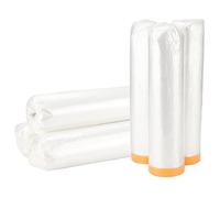 JOIKIT Lot de 6 rouleaux de film de masquageauto-adhésifs, bache de protection peinture transparente pour peinture, meubles, armoires - 2 m x 20 m
