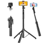 JOILCAN 178cm Perche à Selfie, Extensible Trepied Smartphone avec Télécommande & Poignée Anti-Balancement, Portable Selfie Stick Trépied Telephone Monopode Telescopique pour iPhone/Samsung/Huawei