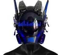 JOIN DAN Cyberpunk - Masque futuriste - Masque de science-fiction gothique - Convient pour les fêtes d'adultes casque.