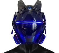 JOIN DAN Cyberpunk - Masque futuriste - Masque de science-fiction gothique - Convient pour les fêtes d'adultes casque.