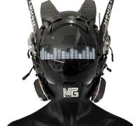 JOIN DAN Cyberpunk - Masque futuriste - Masque de science-fiction gothique - Convient pour les fêtes d'adultes casque.