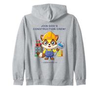 Join God's Construction Crew - Kids Christian Faith Animal Sweat à Capuche