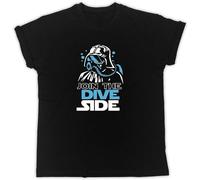 Join The Dive Side T-Shirt Black Men Unisex Tee Shirt S Size XL