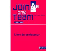 Hélène Adrian – Join the Team 4e – Livre du professeur – Édition 2012 – Broché