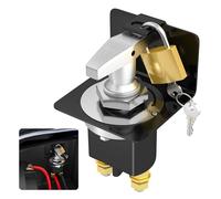 Joinfworld 500A Interrupteur Déconnexion Batterie 12-36V Avec un Cadenas | Coupe-batterie à Courant Élevé avec Poignée Fixe pour Semi-remorques, Véhicules Tout-terrain, Camping-cars et Bateaux