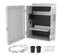 Joinfworld Boîtier électrique extérieur blanc étanche Nema 16 x 11 x 6 en plastique avec ventilateur ventilé et écran anti-poussière