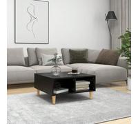 Joinmee Table basse noir 60x60x30 cm bois d'ingénierie Cette table basse élégante au charme scandinave est un supplément pratique à votre espace de vie actuel. Cette table d'appoint peut garder votre 