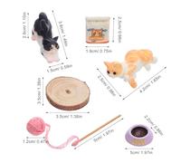 JOINPAYA 1 Ensemble de Jeu de Chat Miniature : Figurines de Chaton pour s'amuser en Plein air dans Une Maison de poupée - Mini-Figurines de Chat réalistes pour Un Jeu de rôle créatif