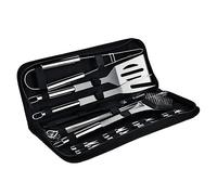 JOINPAYA 1 Ensemble Outils de Barbecue Acier Inoxydable Spatule Fourchette Grattoir pour Grillades Plein Air Pratiques Durables
