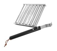 JOINPAYA 1 Ensemble Rouleau De Gril pour Pique- Saucisse Étagère Charbon Acier Kielbasa Petit Grillage Hot-Dogs Accessoire Barbecue Grille Fumée Bois