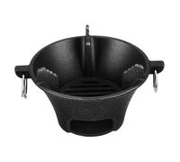 JOINPAYA 1 Pièce Portable Barbecue Rond Fonte pour Activités Extérieures pour Camping et Fête Jardin