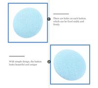 JOINPAYA 10 Boutons Décoratifs en Lin Couleur Bleu Ciel Percés pour Couture Lot de 10 Pièces pour Vêtements Accessoires DIY et Rechange pour Chemises Manteaux et Créations