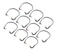 JOINPAYA 10 Pièces Bouchons D'oreilles Antibruit en Silicone Noir Arceau Élastique, de Bruit pour Avion et Train à Grosse Vitesse, Confort pour Dormir