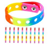 JOINPAYA 10 Pièces Bracelet Silicone Élastique Colorés pour Sport et Fête Accessoires Unisexes Silicone Amical pour Peau Décorations Fashion