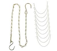 JOINPAYA 10 pièces Chaîne de Suspension avec Crochets pour Pots de Fleurs et Nichoirs Lot de Chaîne Robuste pour Jardinières Mangeoires et Décoration Suspendue