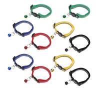 JOINPAYA 10 Pièces Collier Réfléchissant avec Clochette Réglable Couleur Aléatoire et Sécurisé pour Chien pour Balades Nocturnes et Entraînement