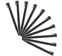 JOINPAYA 10 Pièces Étalon d'herbe en Tissu Imperméable Aménagement Paysager Chevaux Lourds Pelouse Piquets De Sol Lourds Ancres Au Sol Forme Bâtons De Jardin De Plein Air Noir Plastique