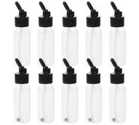 JOINPAYA 10 Pièces Flacon de Peinture pour Aérographe 60ml en Plastique Léger et Portable, Récipient de Pigment pour Peinture en Extérieur et Voyage